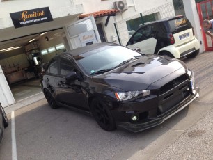 Lancer evo X covering blanc matte