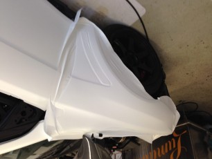 Lancer evo X covering blanc matte