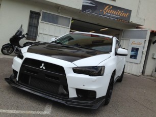 Lancer evo X covering blanc matte