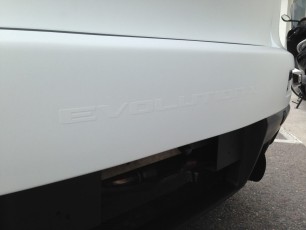 Lancer evo X covering blanc matte